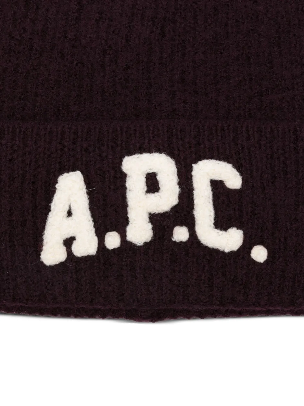 A.P.C. Muts met geborduurd logo Paars