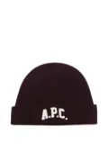 A.P.C. Axel logo-embroidered beanie