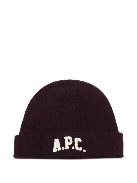 A.P.C. Axel logo-embroidered beanie