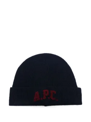 A.P.C. ロゴアップリケ ビーニー | ブラック | FARFETCH JP