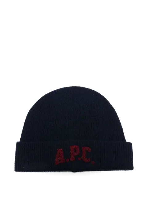 A.P.C. embroidered-logo beanie