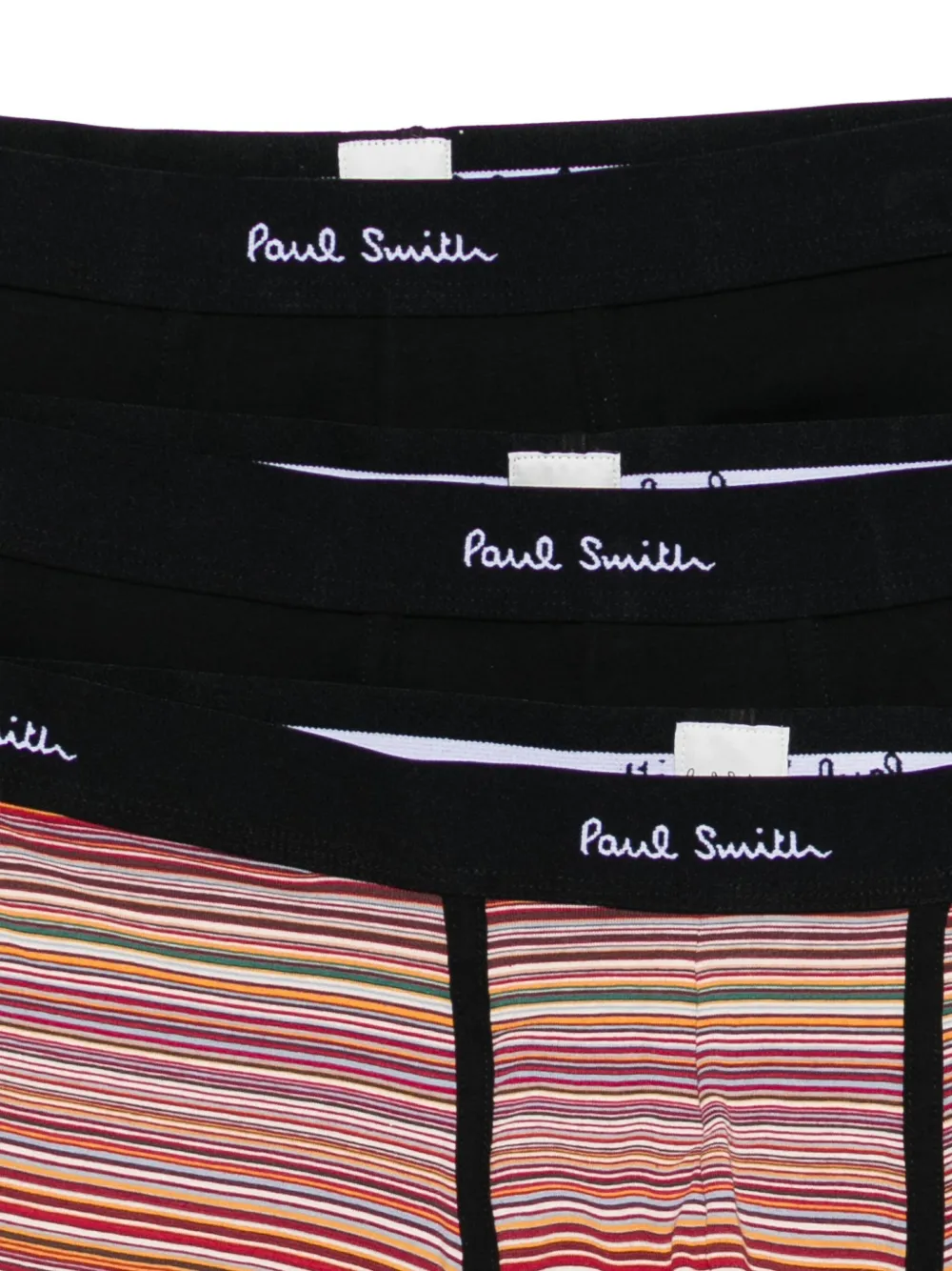 Ps By Paul Smith Striped-print Boxers (pack Of Three) In Black