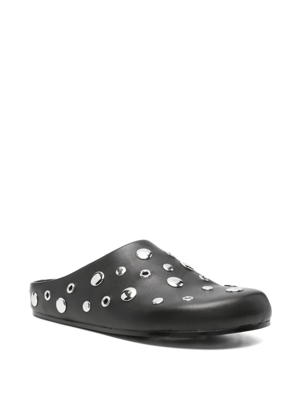 Lola Cruz studded leather flat mules | Flat Mules | Image 2