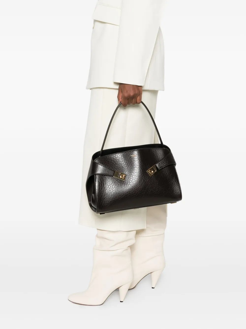 Ferragamo medium Hug shoulder bag - Zwart