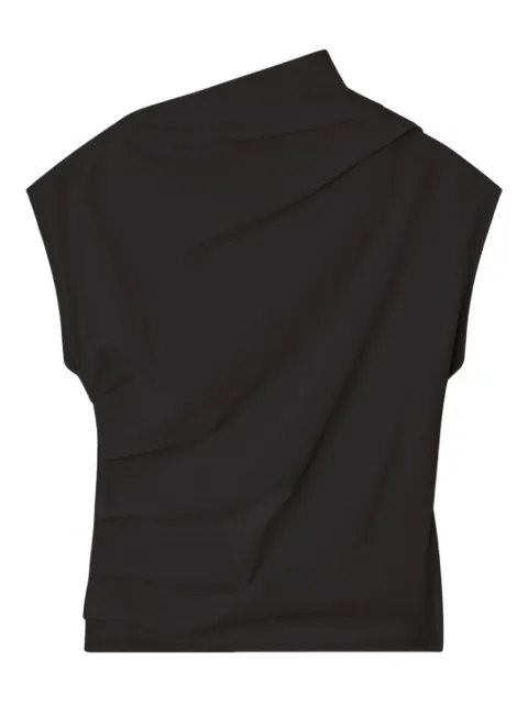 GANNI ruched asymmetric top