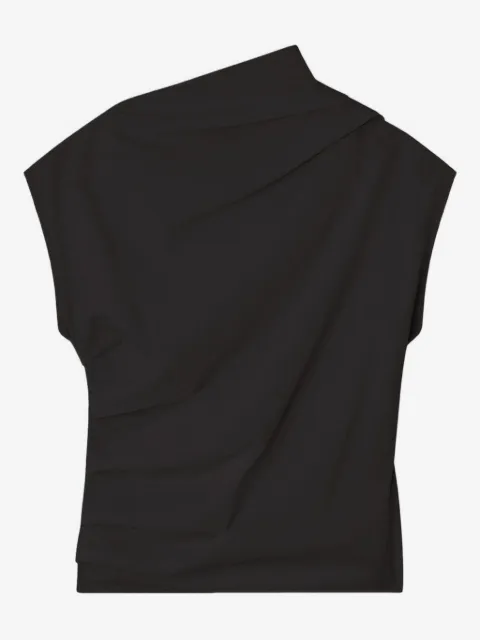 GANNI ruched asymmetric top