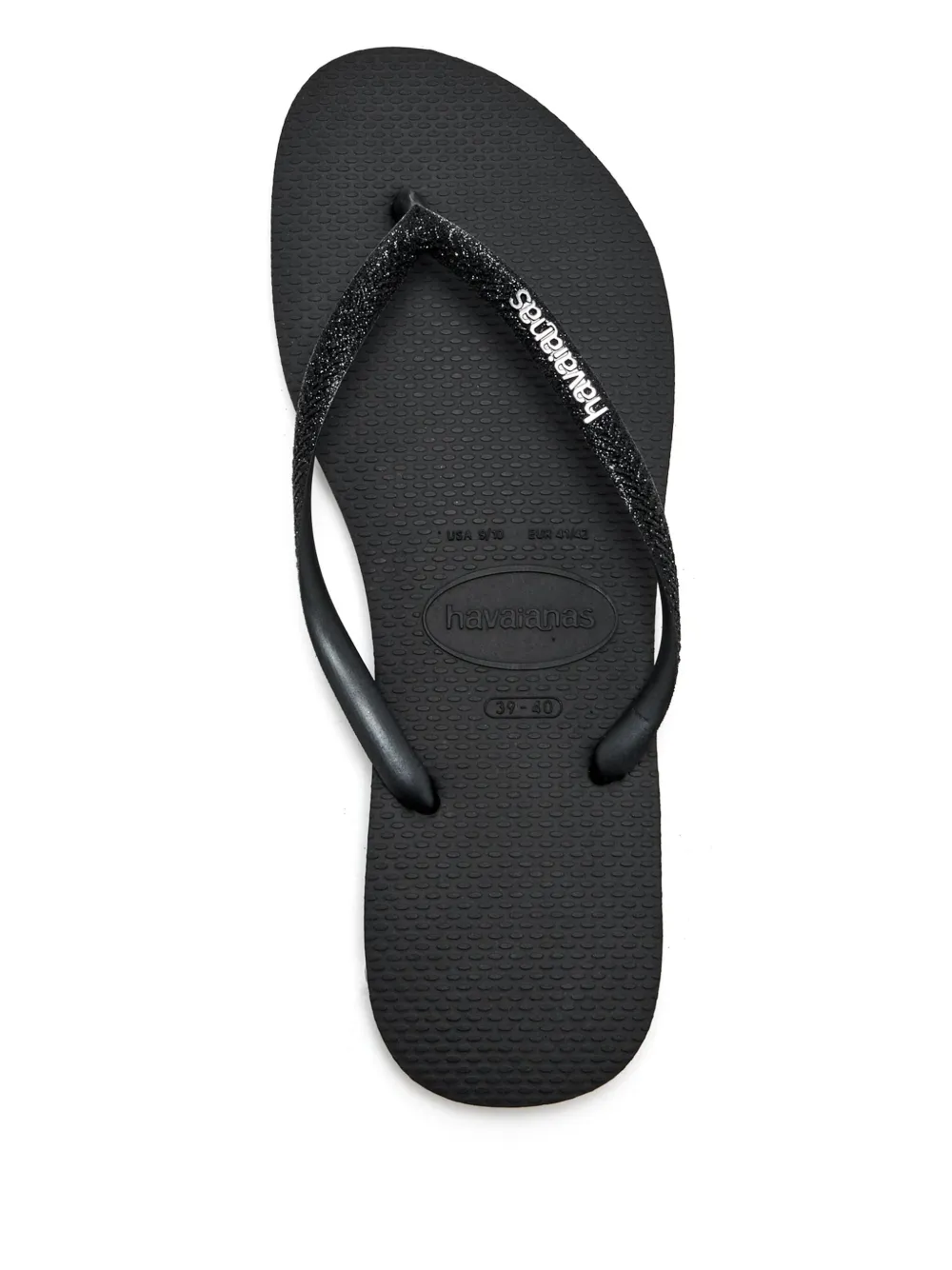 Havaianas Slim Glitter II teenslippers Zwart