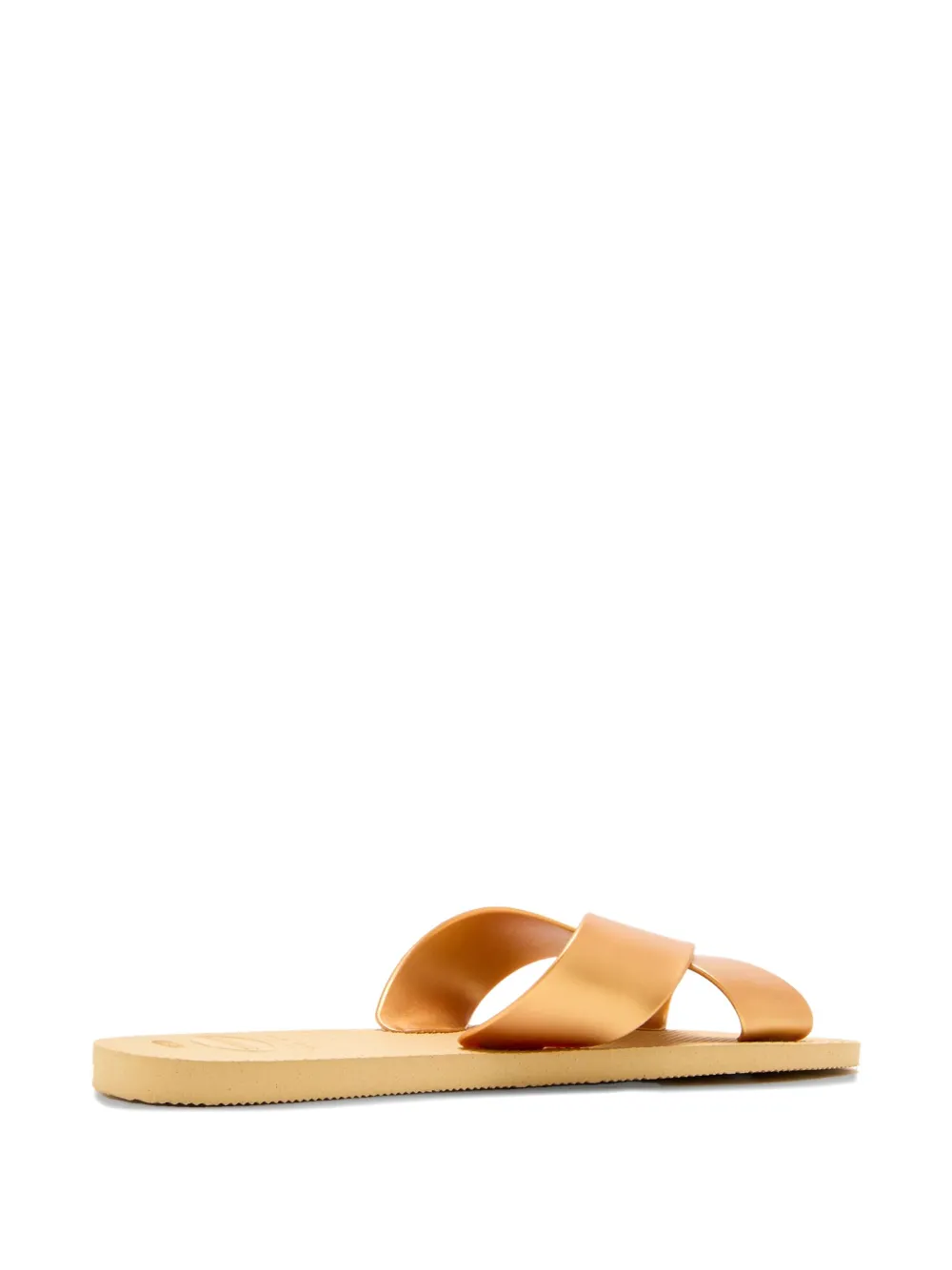 Havaianas Aqua Metallic cross-strap slides Gold