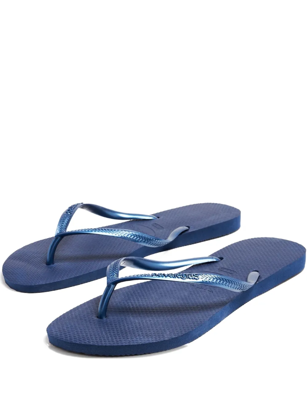 Havaianas Slim metallic-strap flip-flops Blue