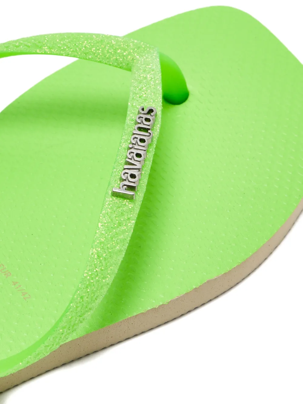 Havaianas Square Glitter-strap Flip-flops In Green