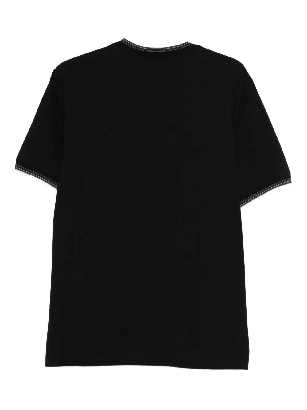Paul Smith T-shirt met gestreepte afwerking - Zwart