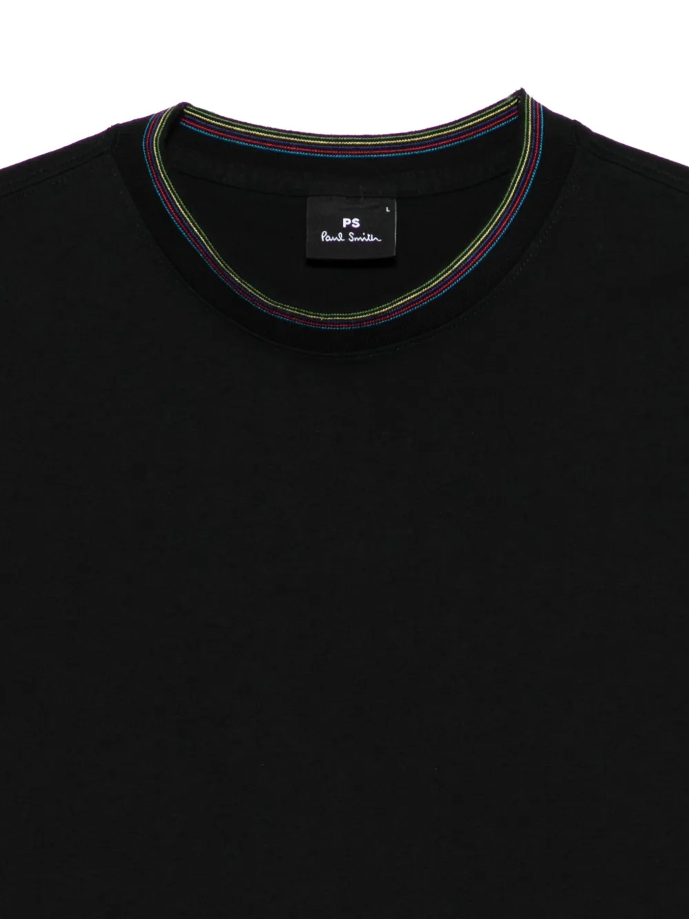 Paul Smith T-shirt met gestreepte afwerking Zwart