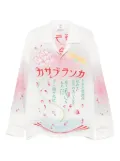 Casablanca lotus-print shirt - White