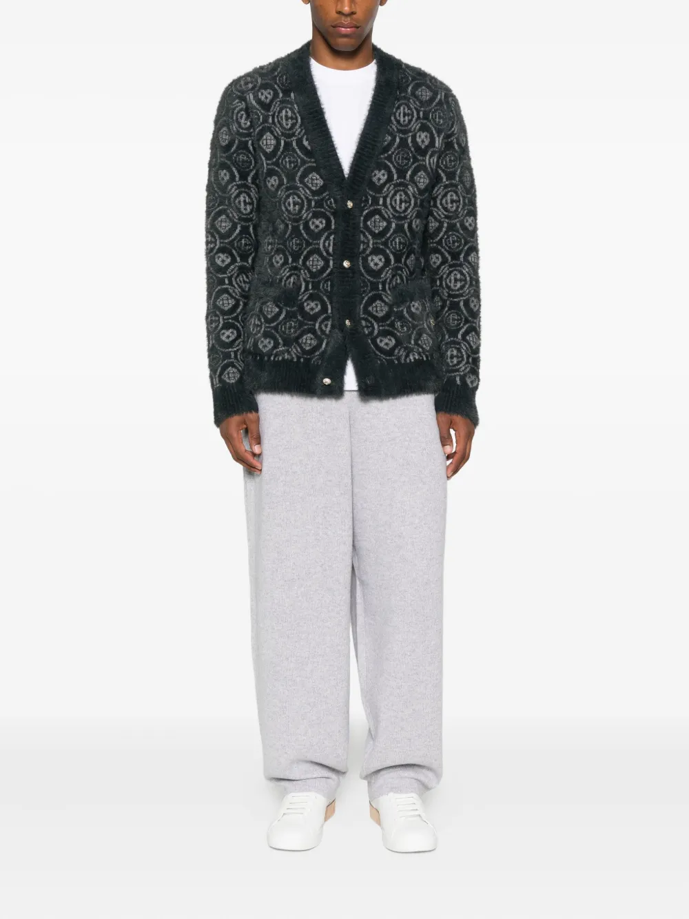 Casablanca logo-pattern V-neck cardigan | Cardigans | Image 2