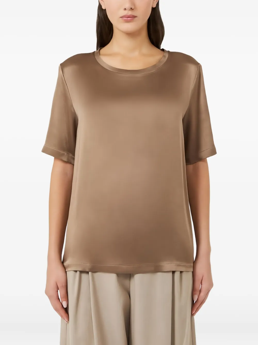 'S Max Mara T-shirt met korte mouwen Bruin