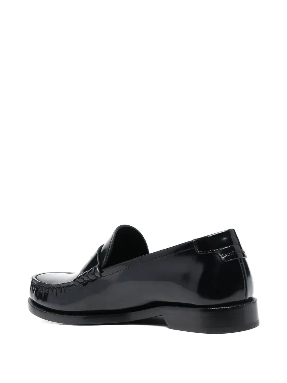 Saint Laurent Leren penny loafers Zwart