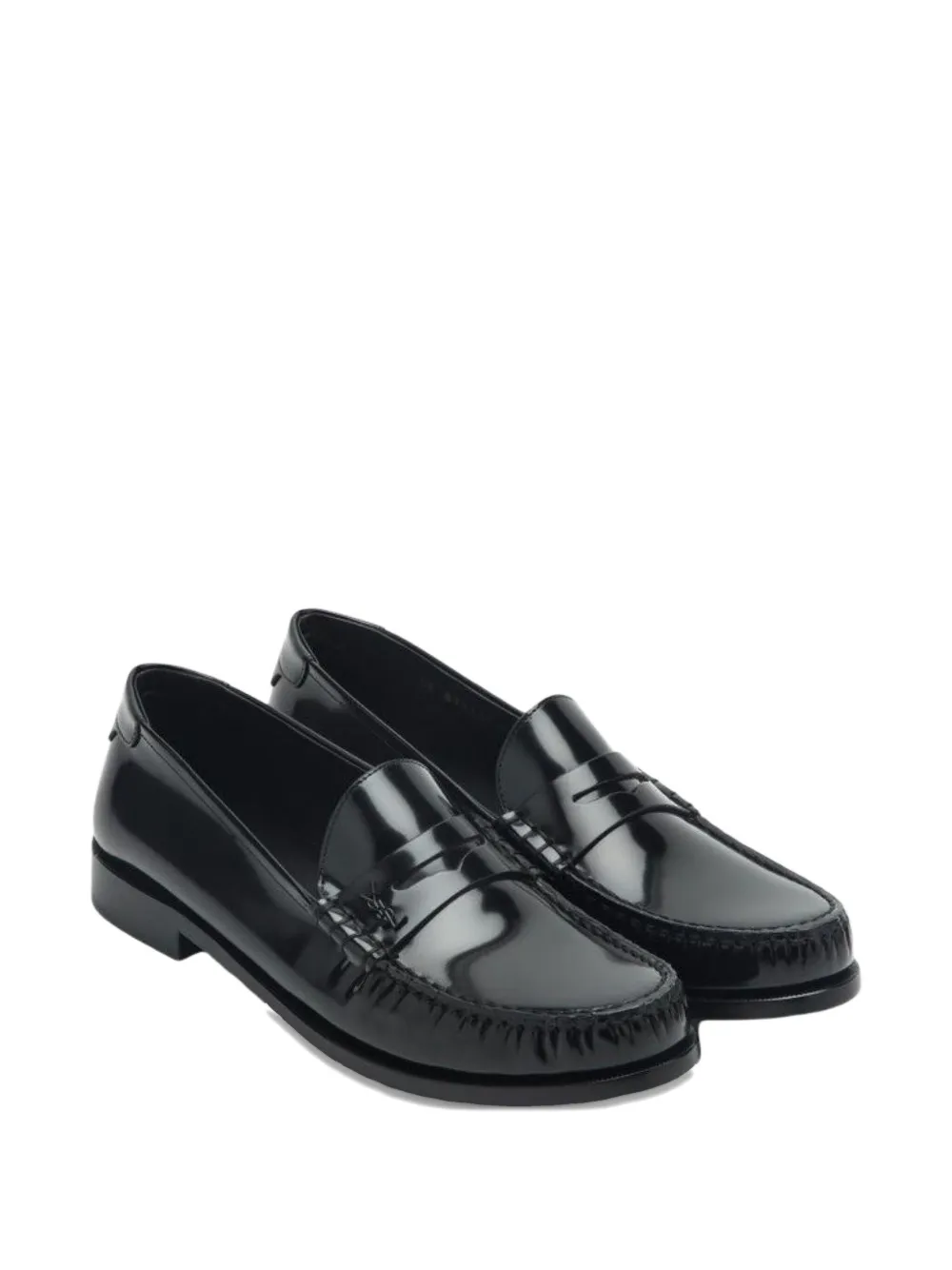 Saint Laurent Leren penny loafers - Zwart