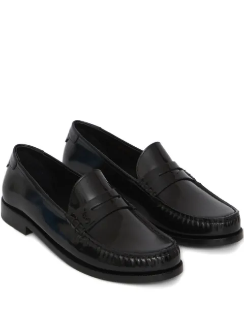 Saint Laurent leather penny-strap loafers