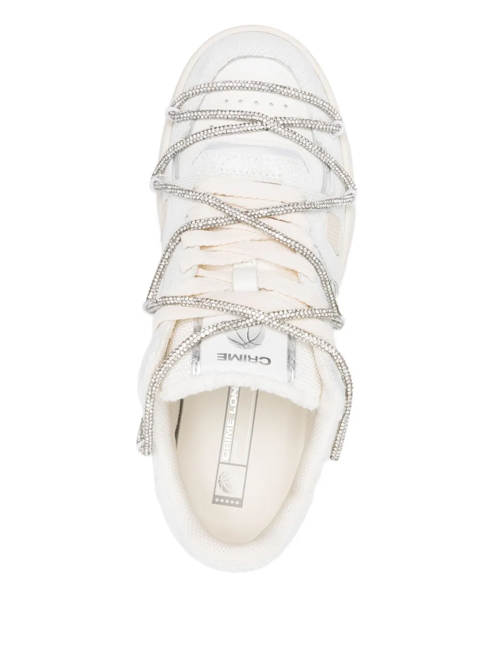 Crime London crystal-embellished sneakers White
