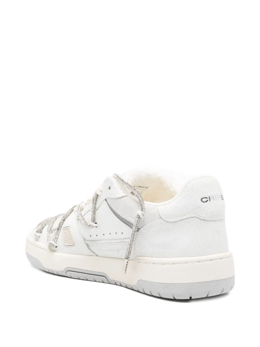 Crime London crystal-embellished sneakers White