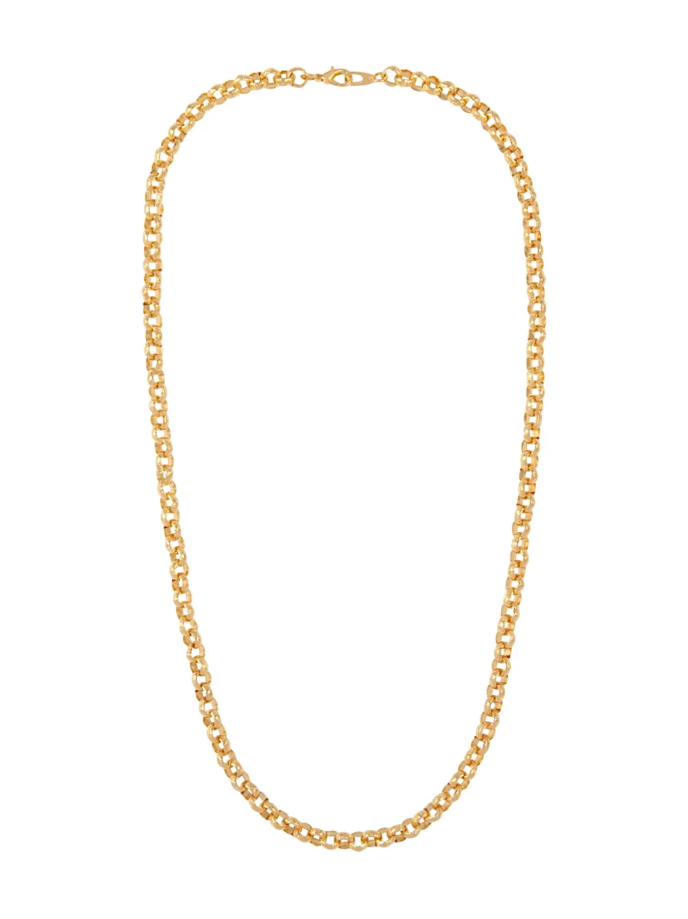 Pre-owned Susan Caplan Vintage 1990s Etched Chain Necklace In Gold