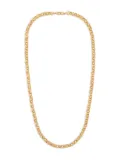 Susan Caplan Vintage 1990s etched chain necklace - Gold