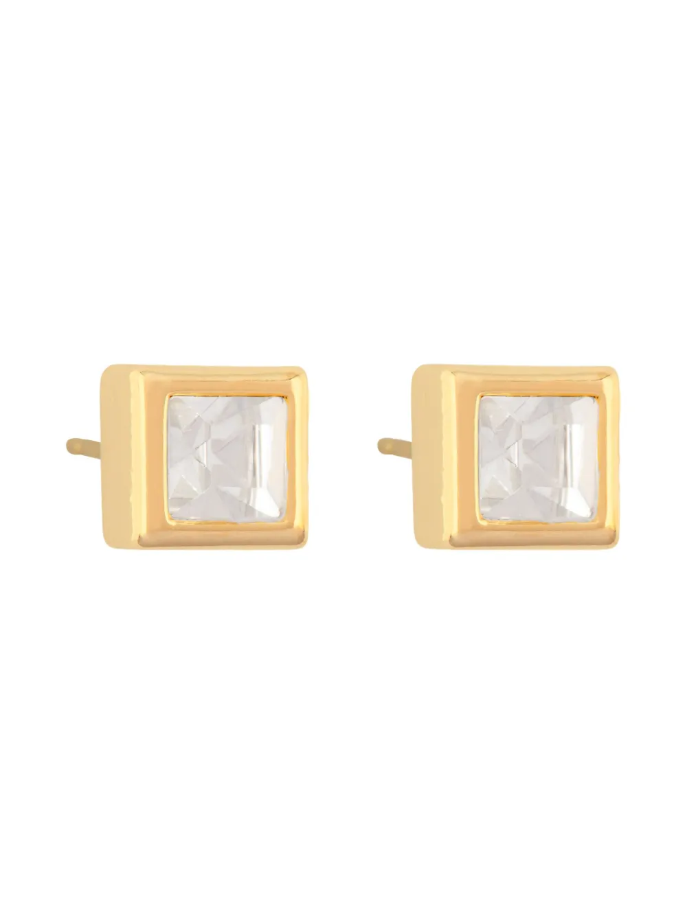 Monet Pre-Owned 1980s square-cut stud earrings - Oro