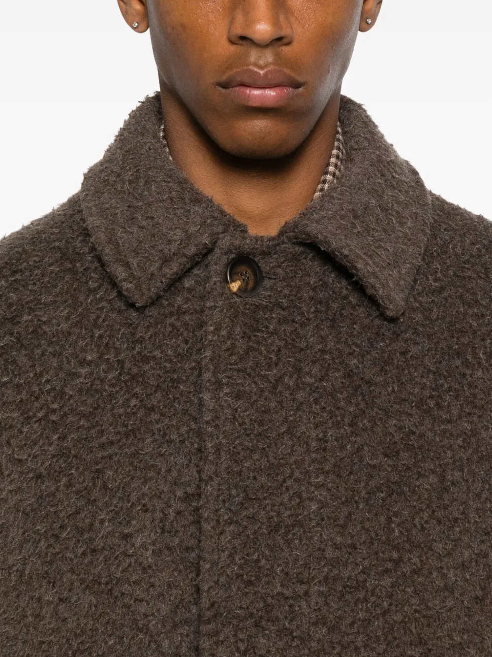 Golden Goose Buttoned Pocket Coat In Brown
