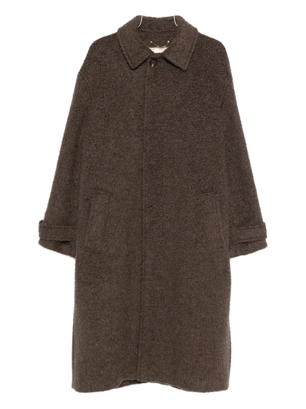 Golden Goose Buttoned Pocket Coat In Brown