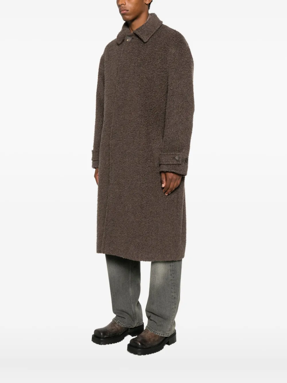 Golden Goose Buttoned Pocket Coat In Brown