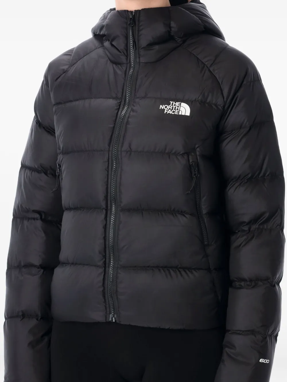 The North Face Down Hoodie With Quilted Design And Hood In Black
