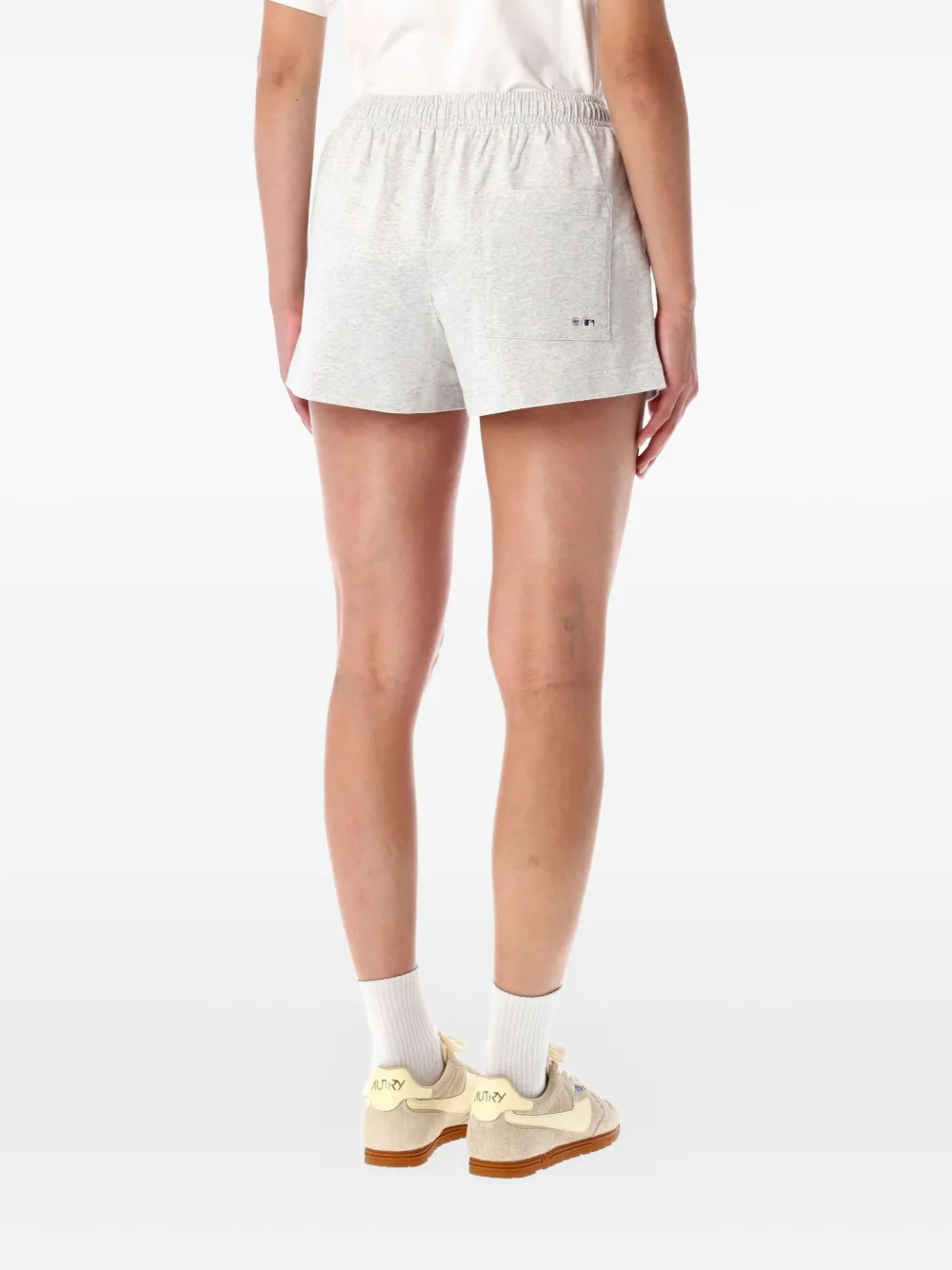 Sporty & Rich embroidered elastic-waist shorts | Short Shorts | Image 2