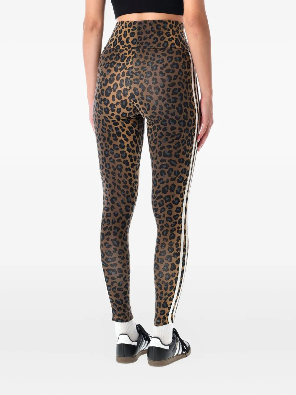 adidas leopard-print stripe leggings | Leggings | Image 2