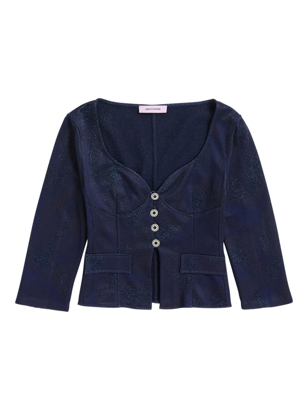 Maccapani Vinnie button-detailed structured top - ブルー Maccapani Vinnie button-detailed structured top - ブルー