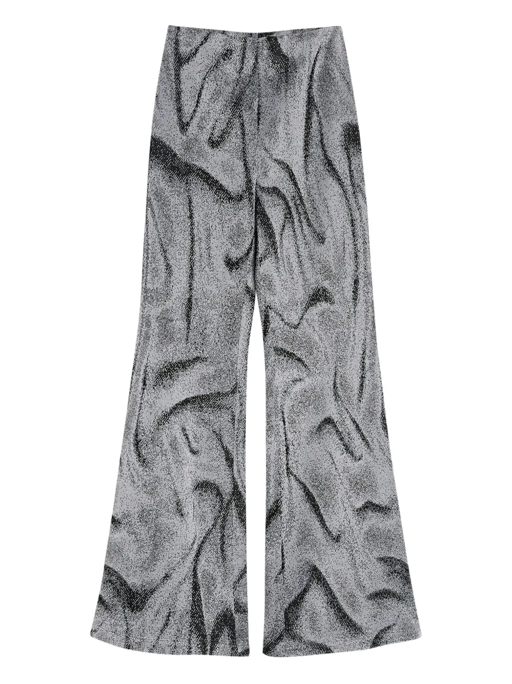 Maccapani Easy swirl-print flared trousers - ブラック Maccapani Easy swirl-print flared trousers - ブラック