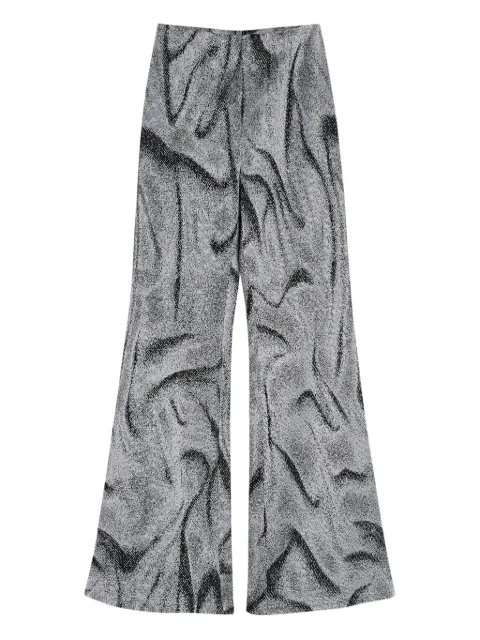 Maccapani Easy swirl-print flared trousers