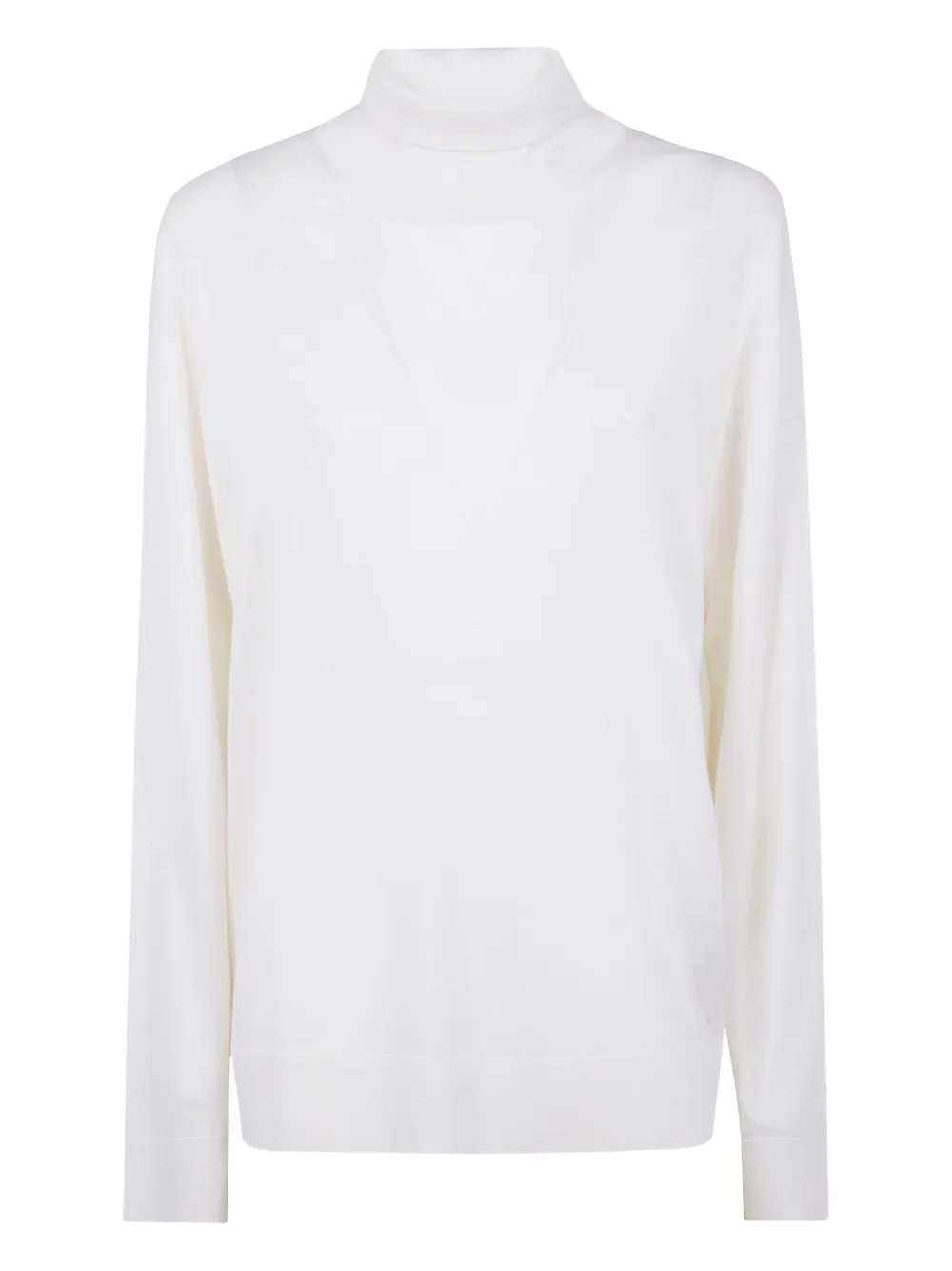 Laneus Long Sleeve Turtleneck Sweater For Men In White