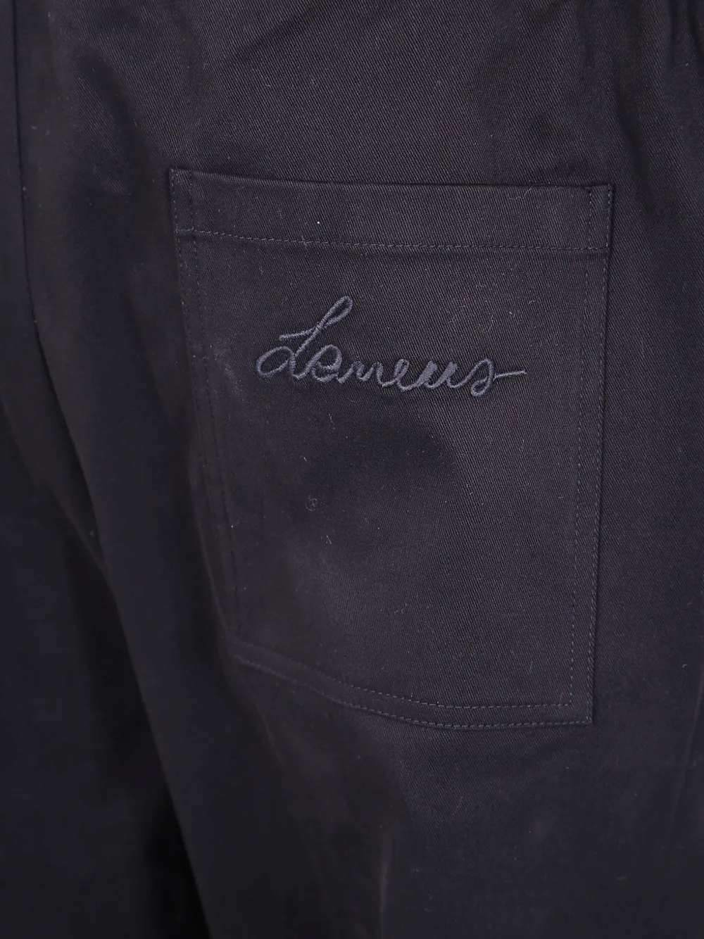 Laneus Tailored Trousers Embroidered Detail In Black
