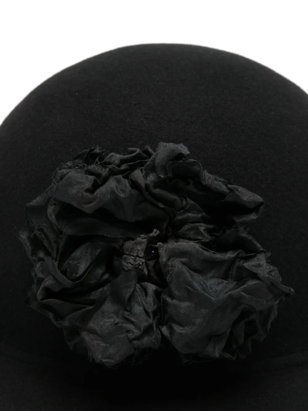 Comme des Garçons Homme Plus Zonnehoed met lintdetail Zwart