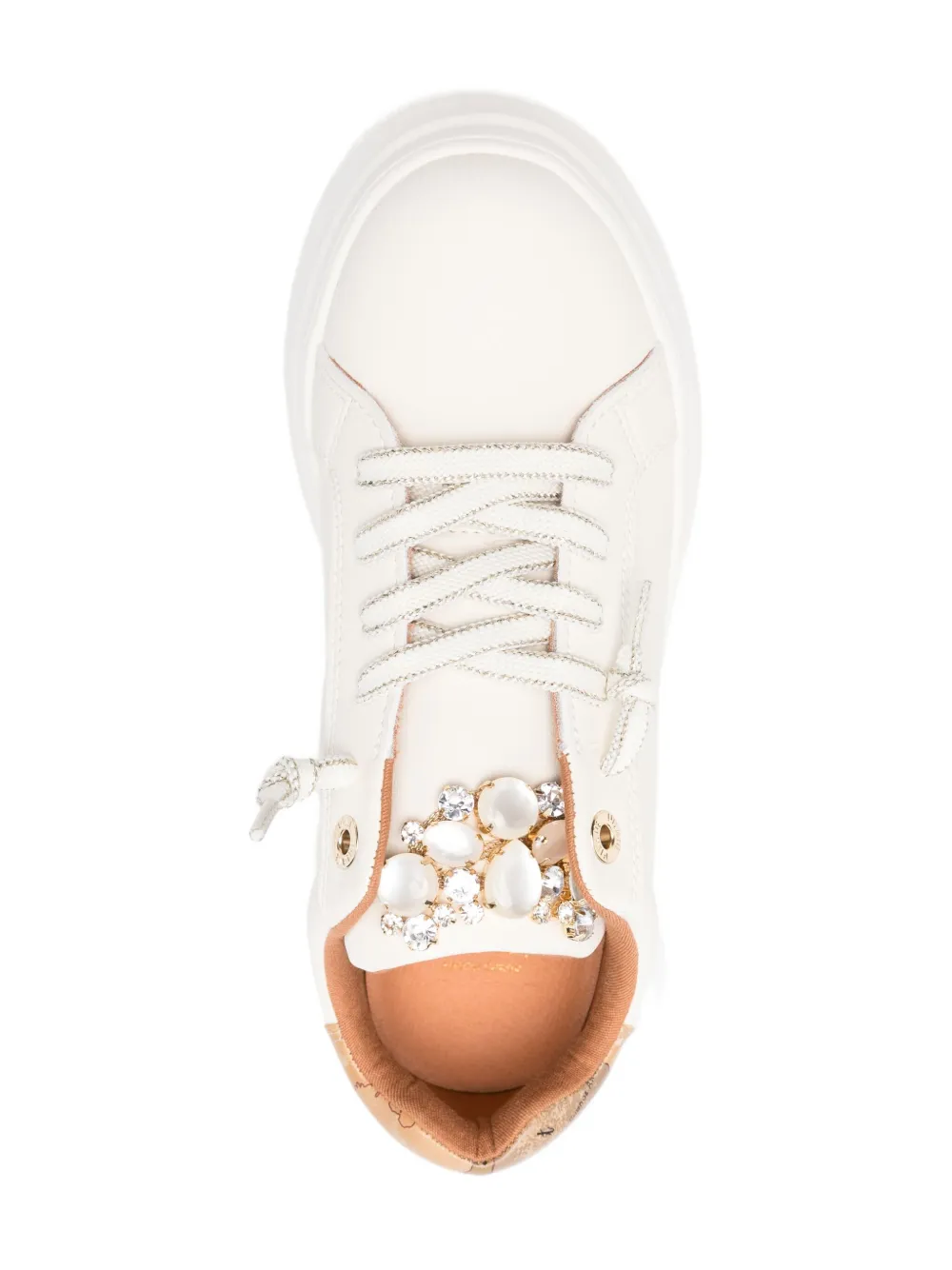 ALVIERO MARTINI 1° CLASSE platform embellished trainers White
