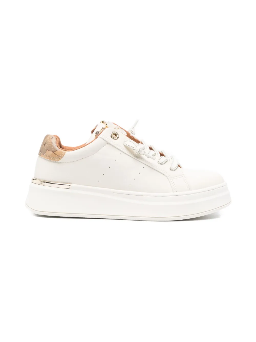 Alviero Martini 1° Classe Platform Embellished Trainers In White