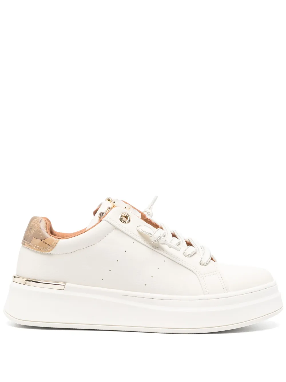 ALVIERO MARTINI 1° CLASSE platform embellished trainers White