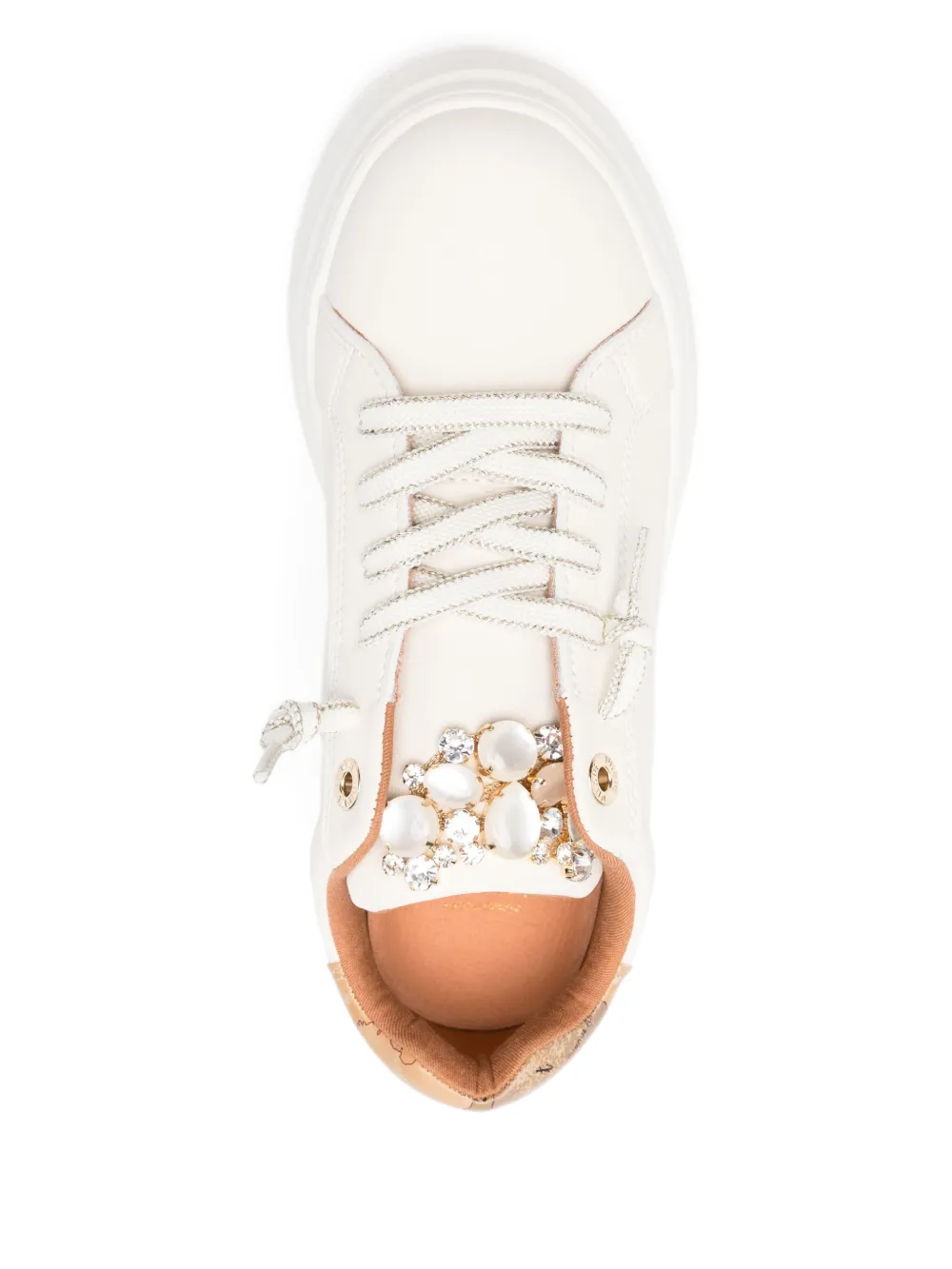 ALVIERO MARTINI 1° CLASSE Sneakers verfraaid met plateauzool Wit