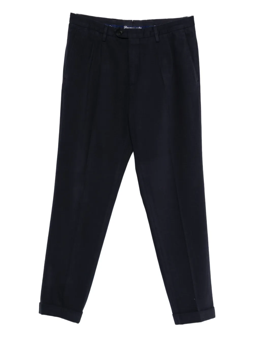 Drumohr pleated cotton pants | Blue | Image 1