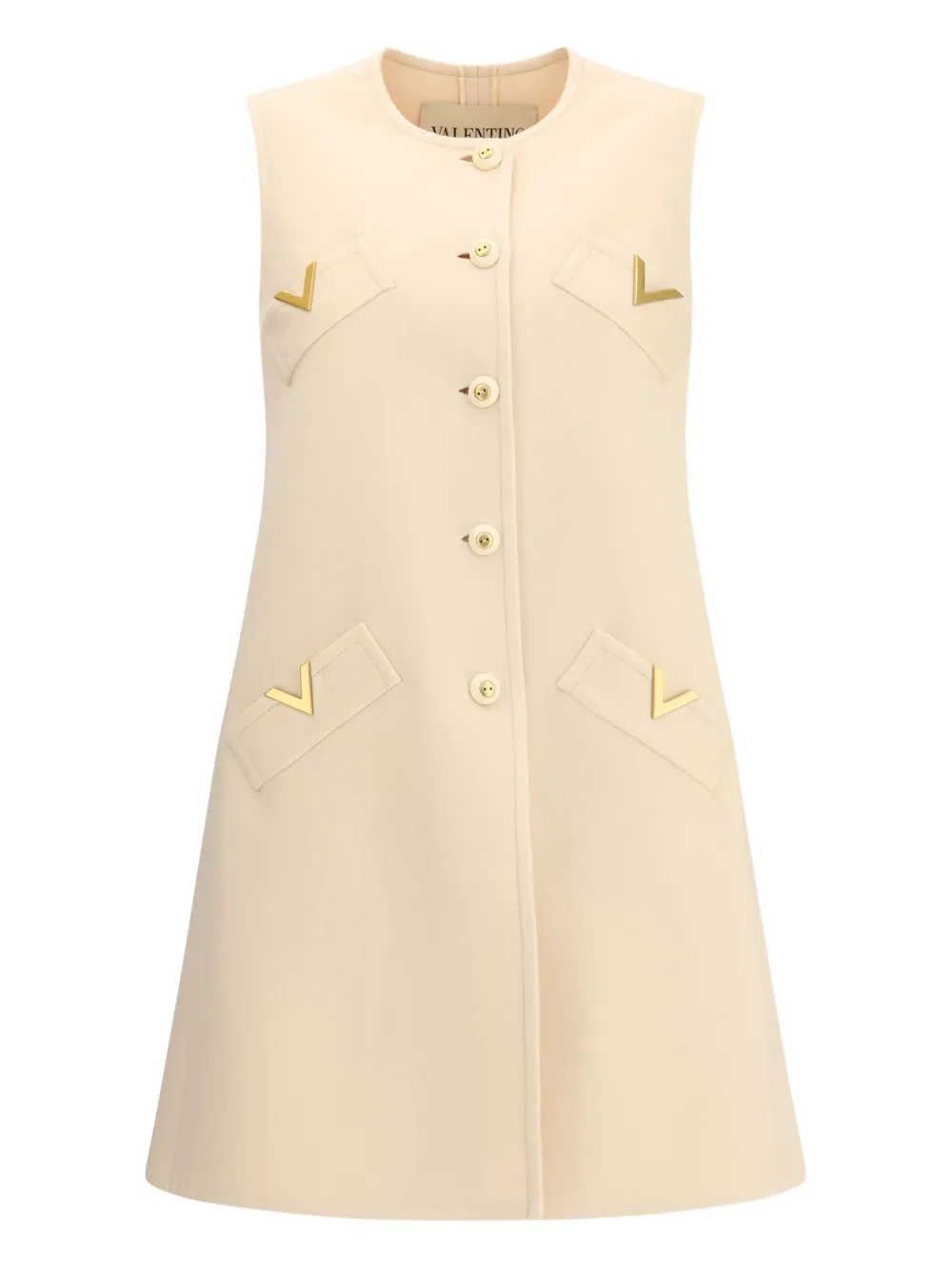 Valentino Garavani embellished welt-pockets vest - ニュートラル Valentino Garavani embellished welt-pockets vest - ニュートラル