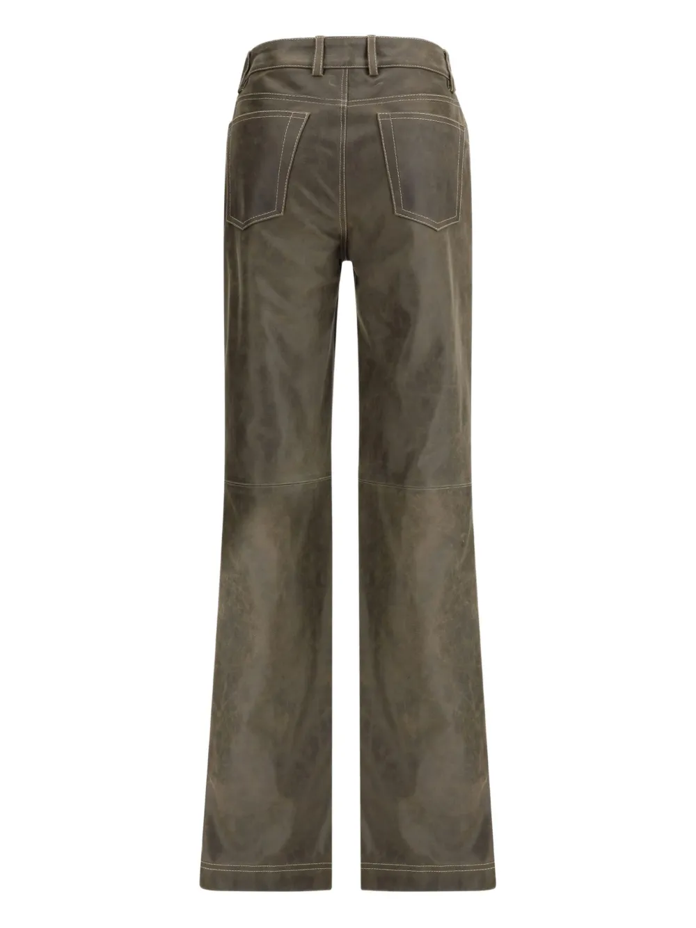ETRO flared leather trousers - Bruin