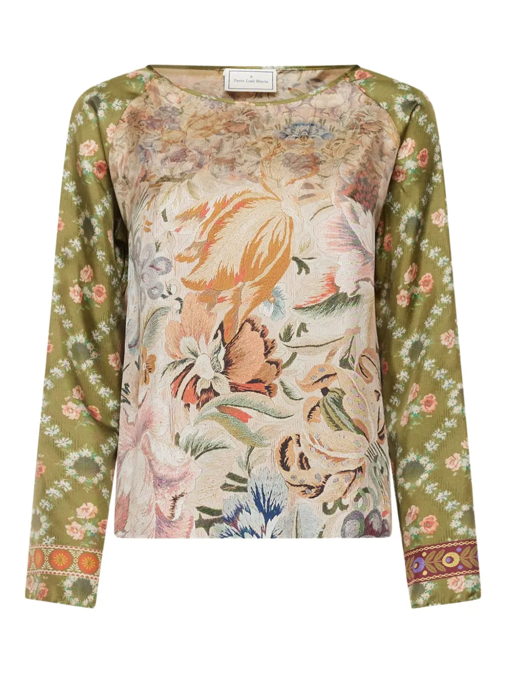 Pierre-Louis Mascia floral-print silk shirt | Neutrals | Image 1