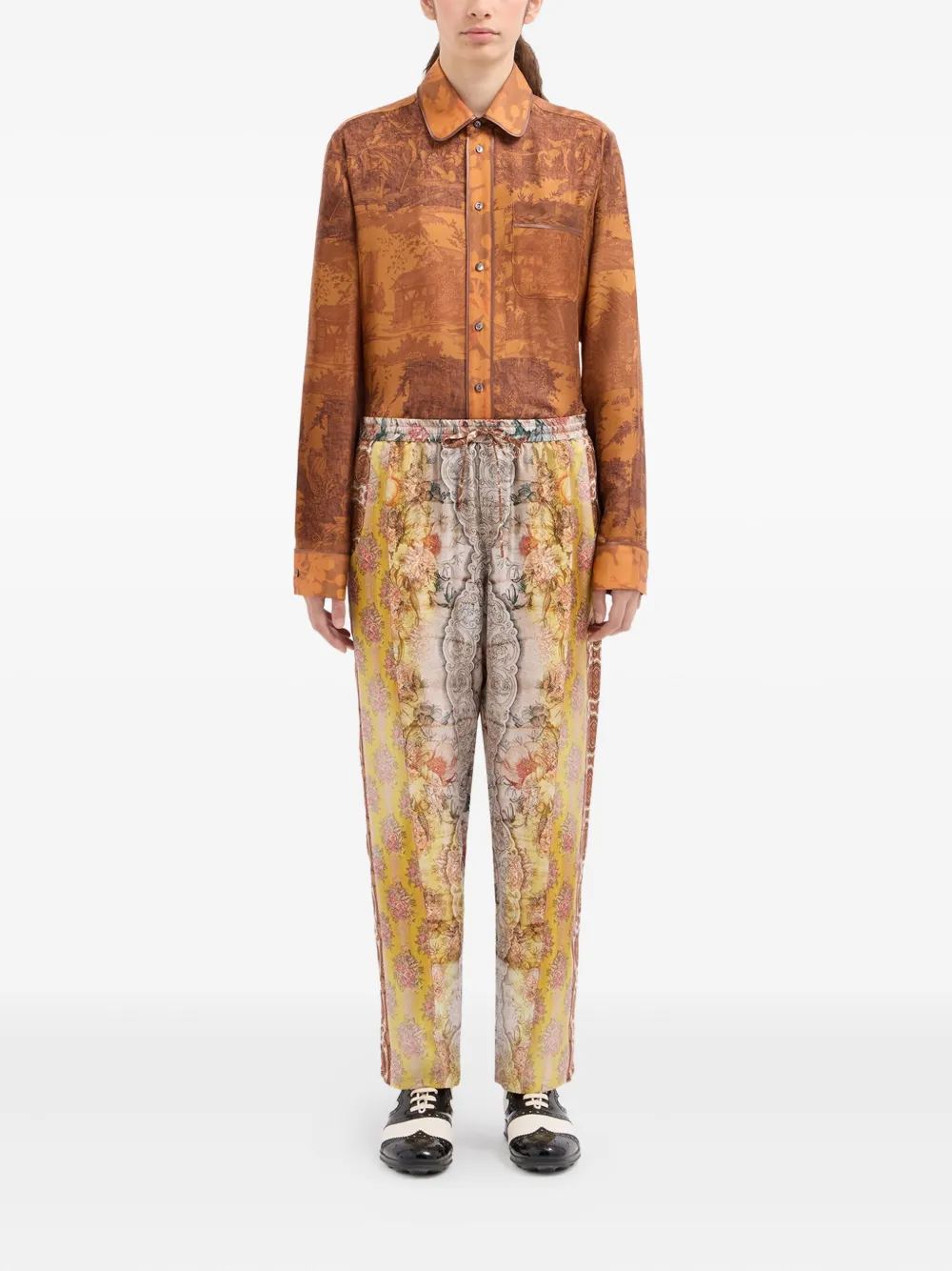 Pierre-Louis Mascia floral-print drawstring-waist trousers | Tapered Pants | Image 2