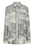 Pierre-Louis Mascia long-sleeve silk shirt - Grey