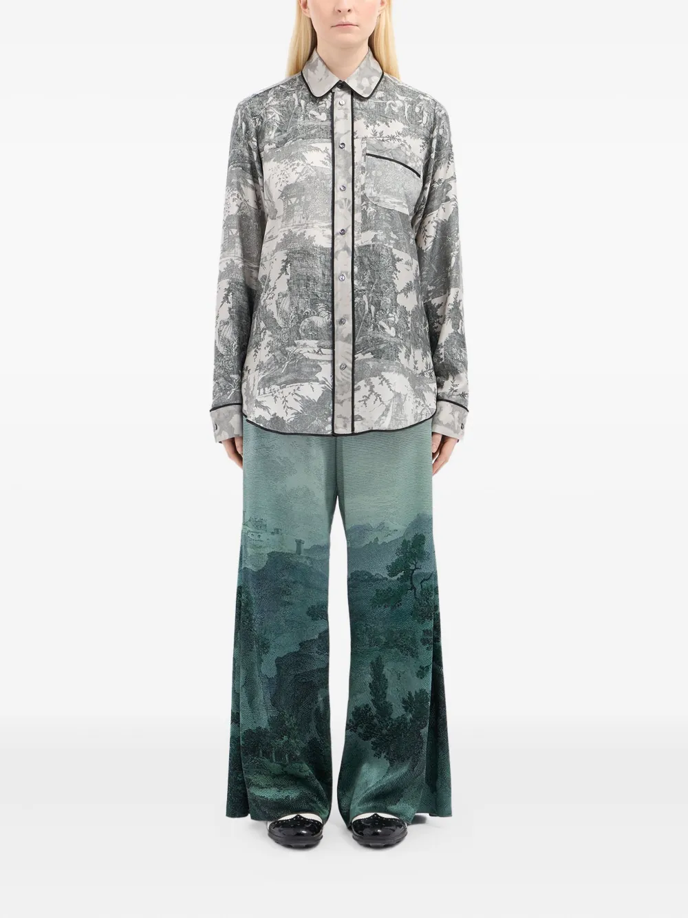 Pierre-Louis Mascia long-sleeve silk shirt | Women | Image 2